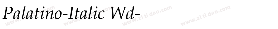 Palatino-Italic Wd字体转换